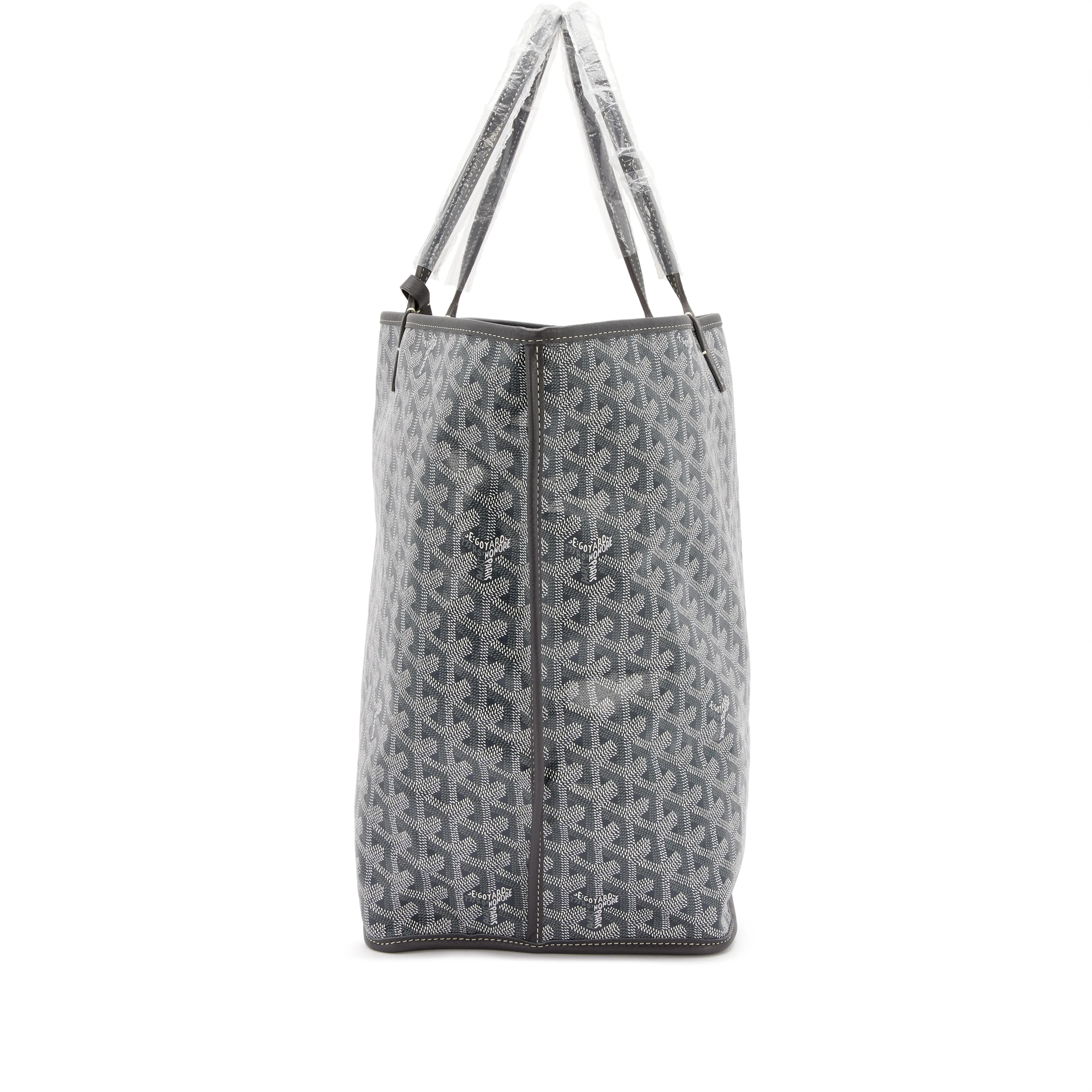 Goyard Grey Chevroches Calfskin and Goyardine Canvas Anjou GM Tote, 2023