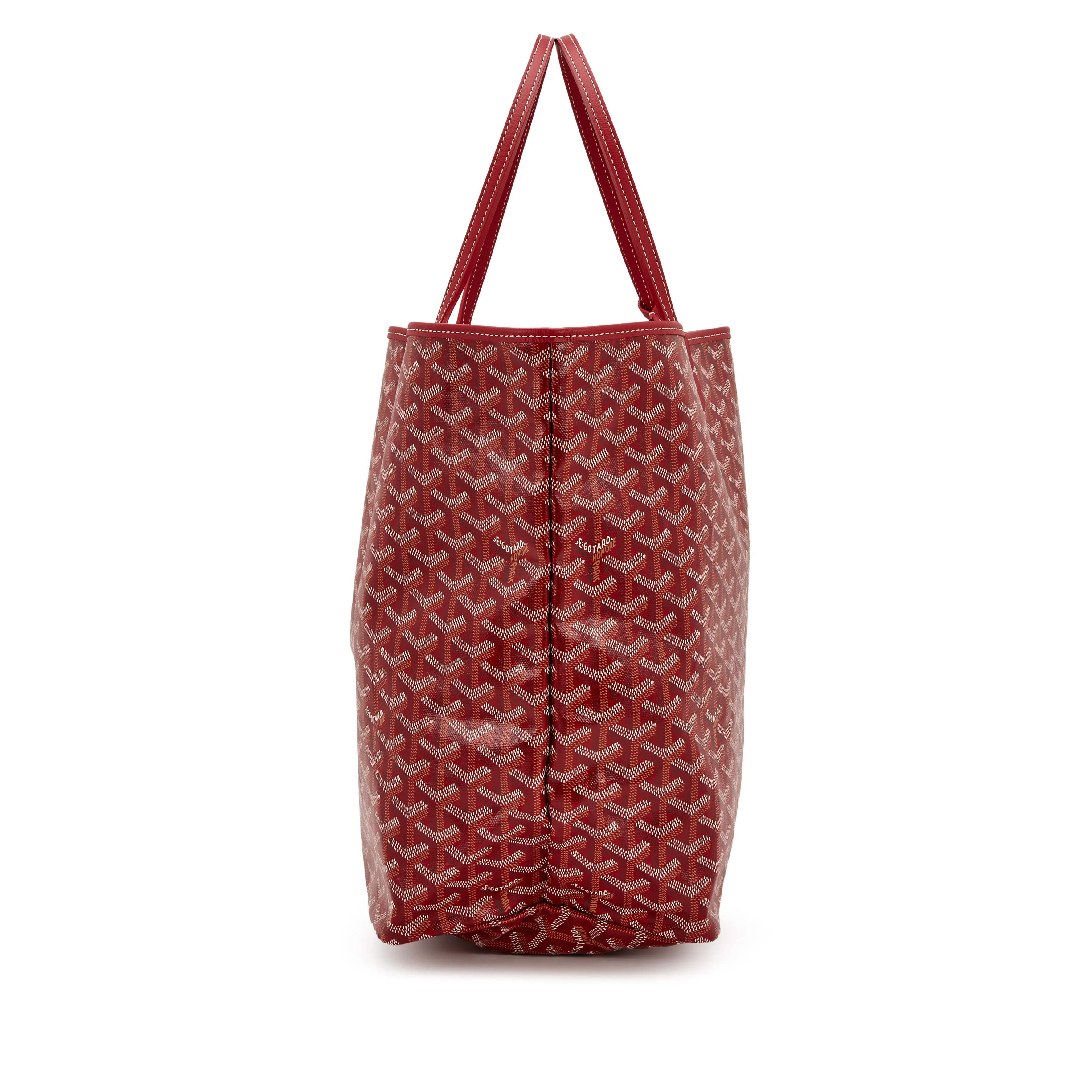 Goyard Red Goyardine Canvas and Chevroches Calfskin Saint Louis GM Tote, 2023