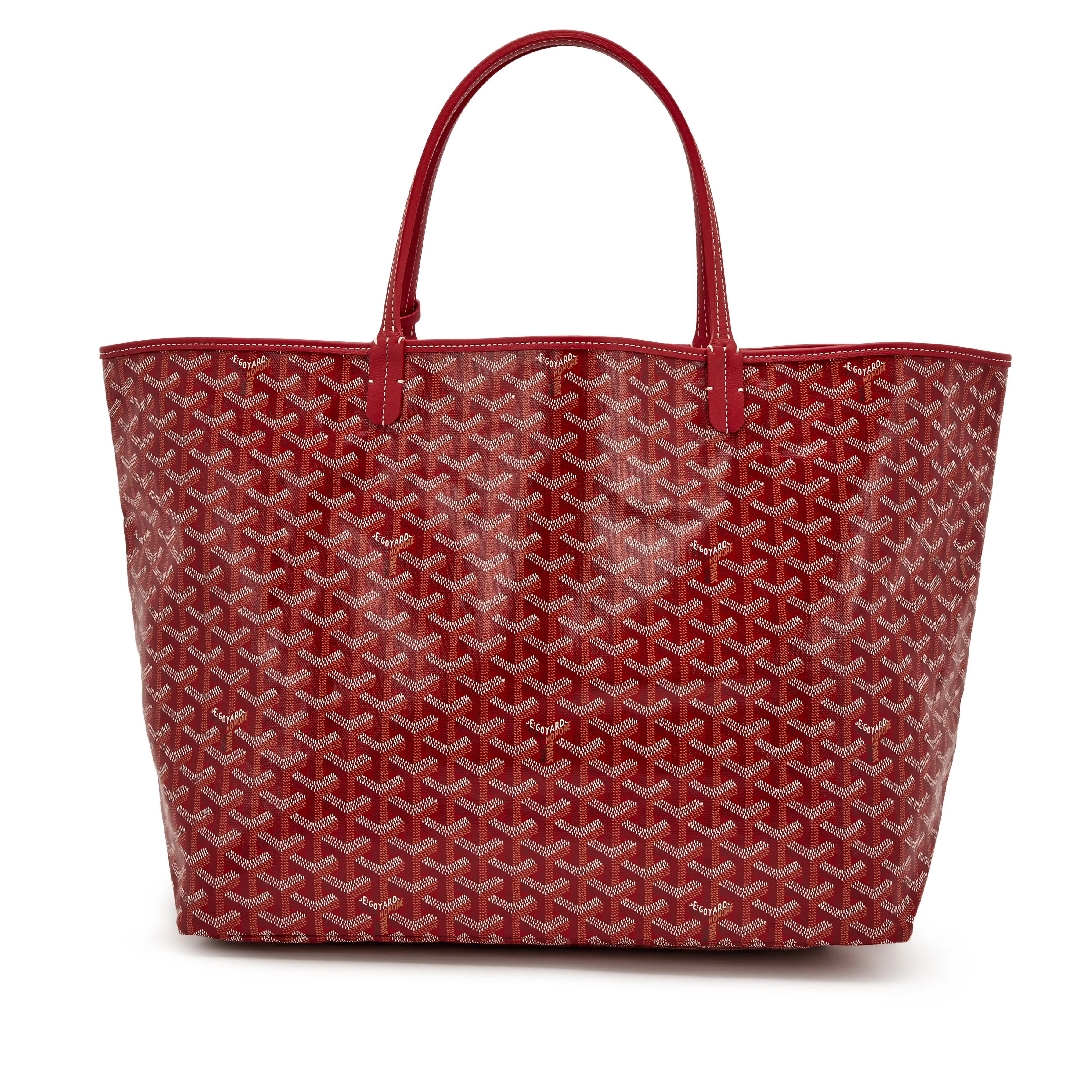 Goyard Red Goyardine Canvas and Chevroches Calfskin Saint Louis GM Tote, 2023