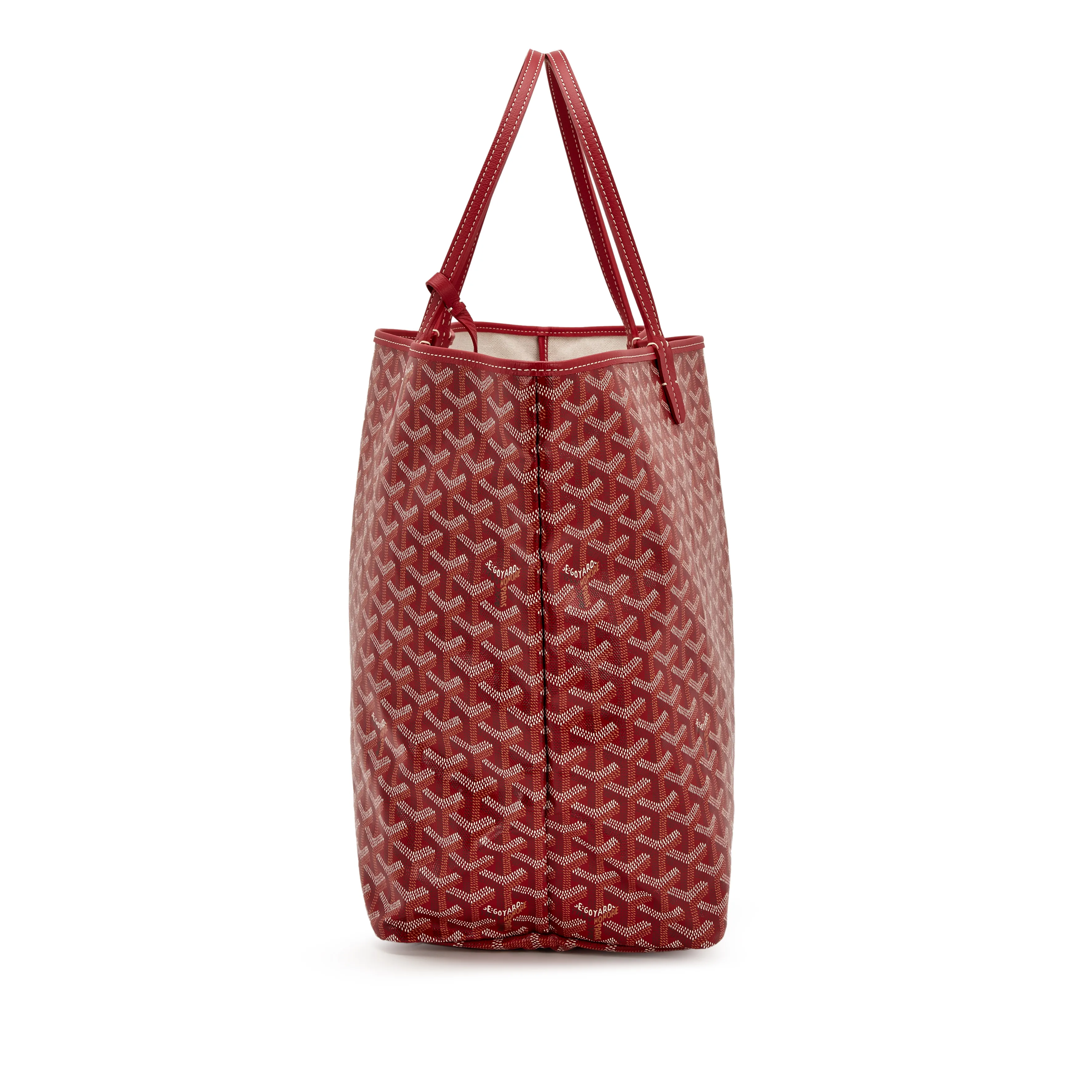 Goyard Red Goyardine Canvas and Chevroches Calfskin Saint Louis GM Tote, 2023