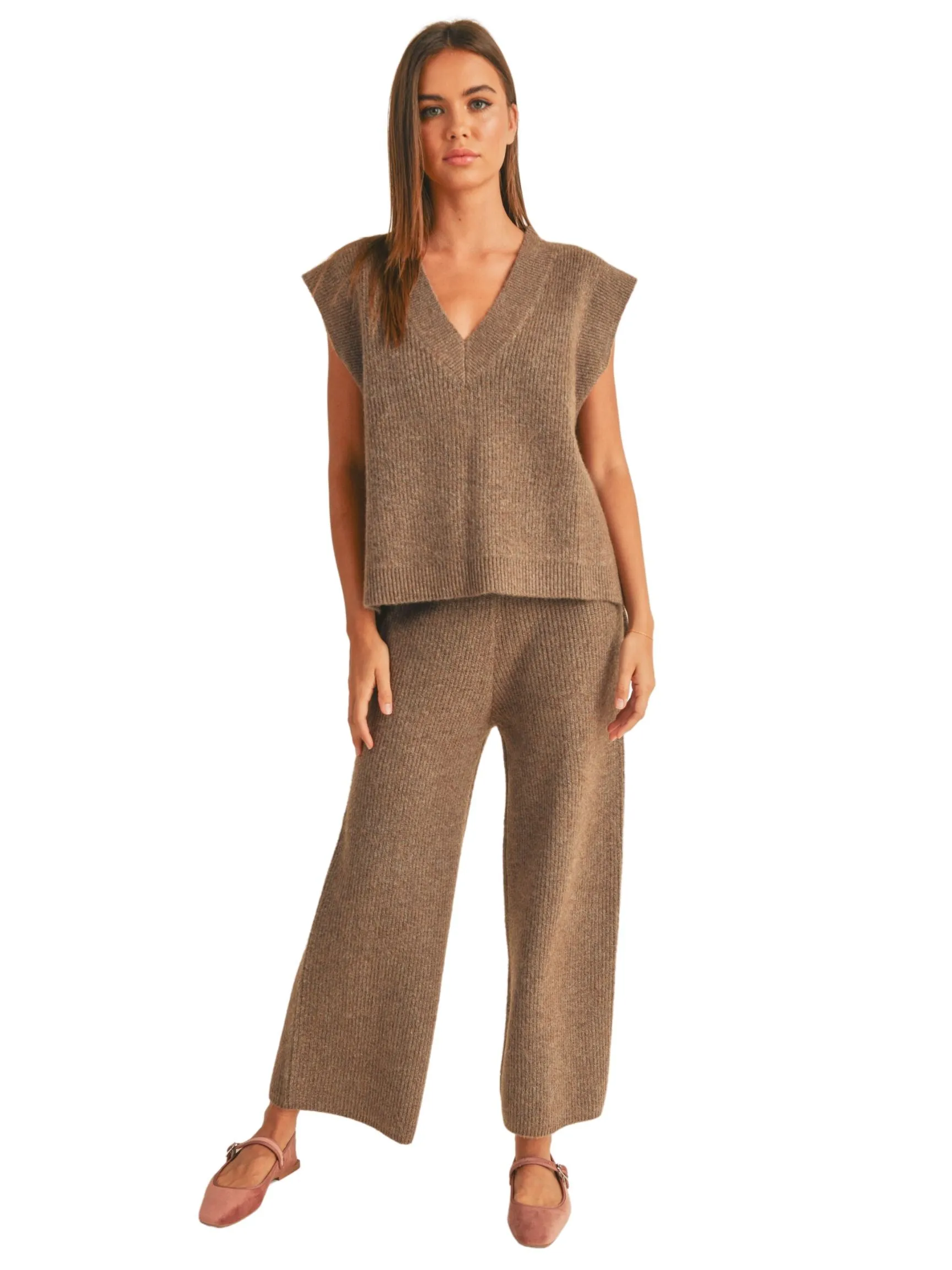 Gracie Sweater Pants - Brown