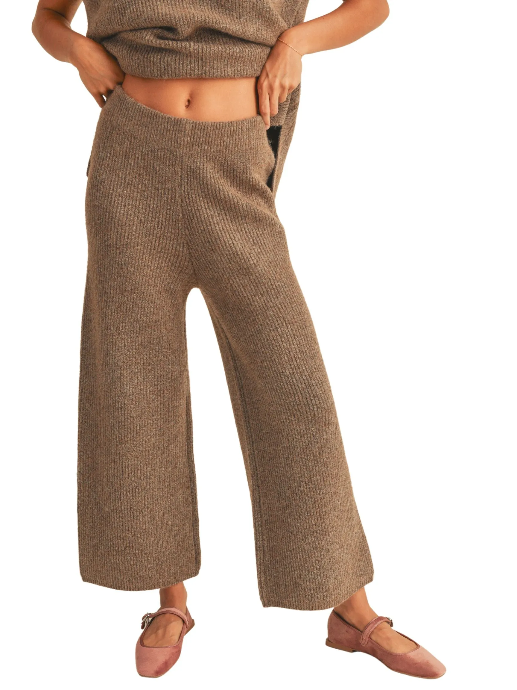 Gracie Sweater Pants - Brown