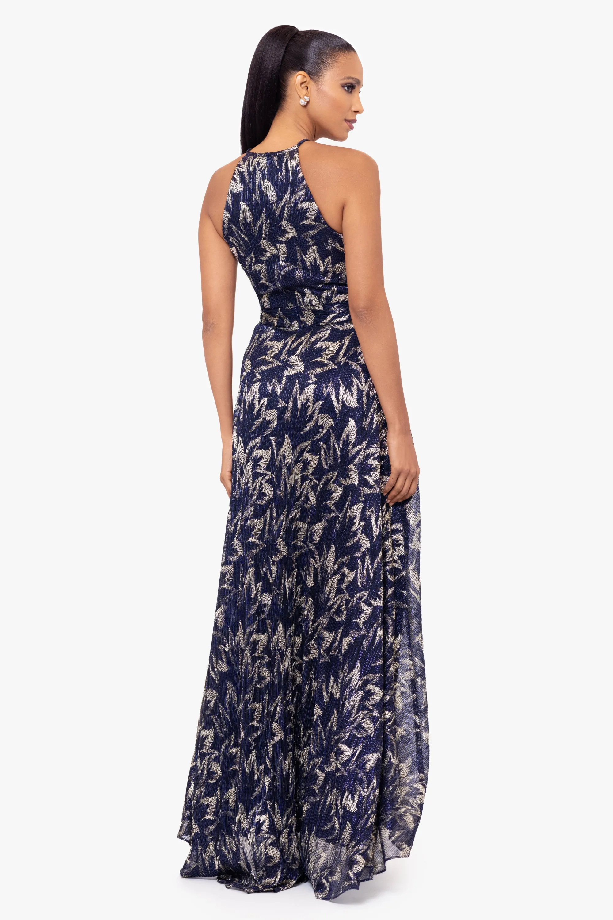 Gwyneth Long Halter Wrap Skirt Dress