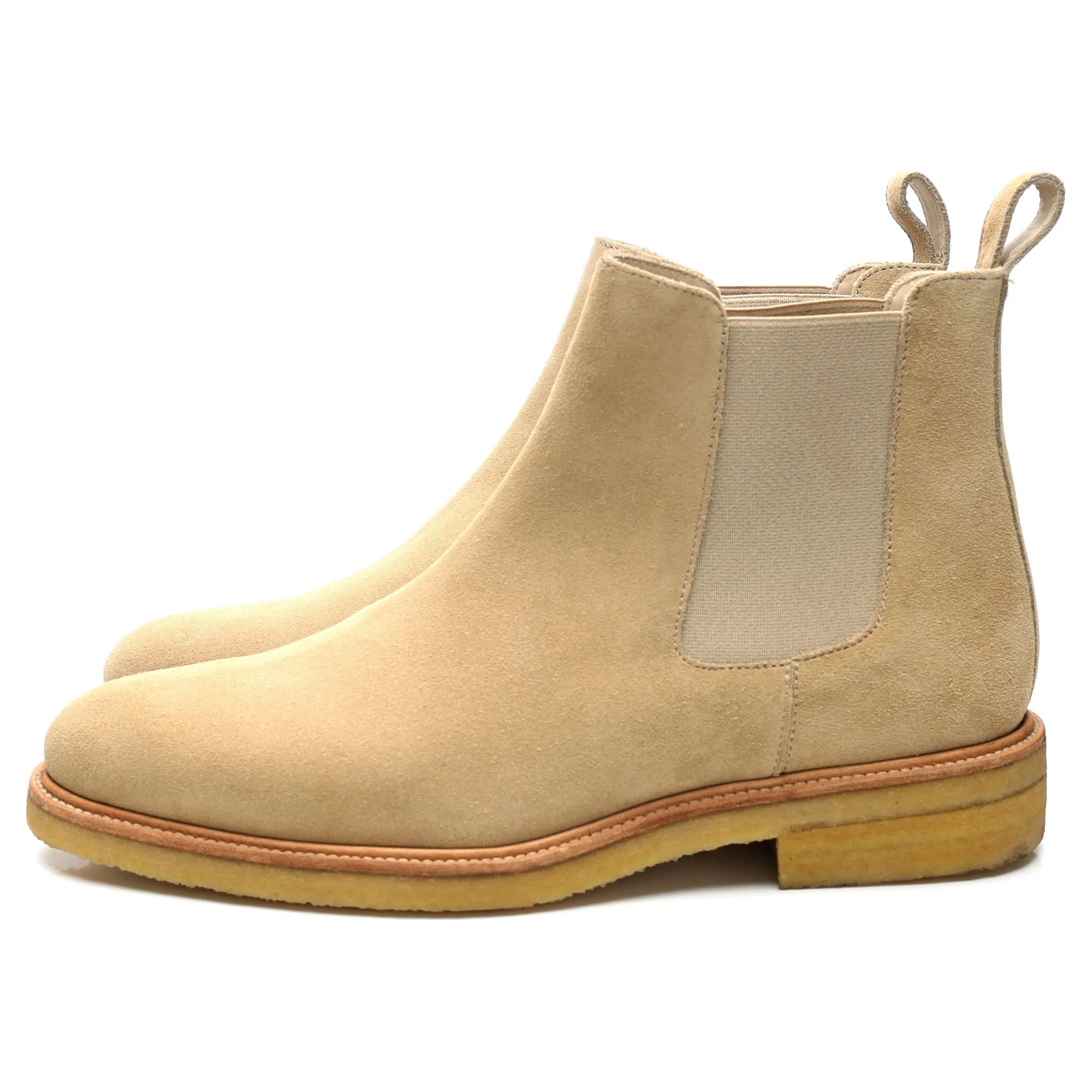 'Harvey' Beige Suede Chelsea Boots UK 8 US 8.5