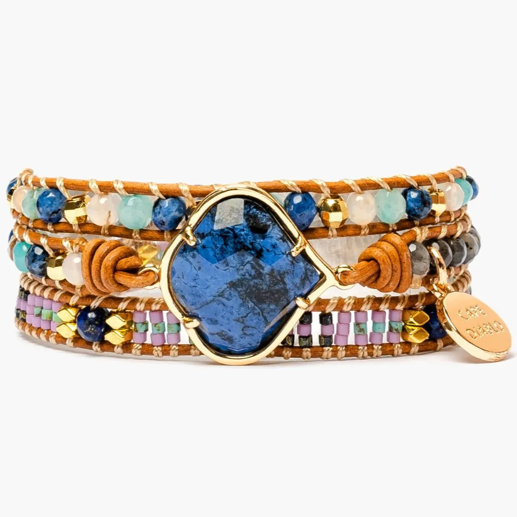 Healing Blue Sodalite Wrap Bracelet