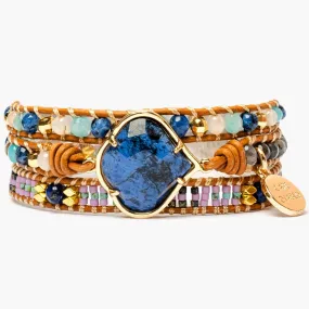 Healing Blue Sodalite Wrap Bracelet