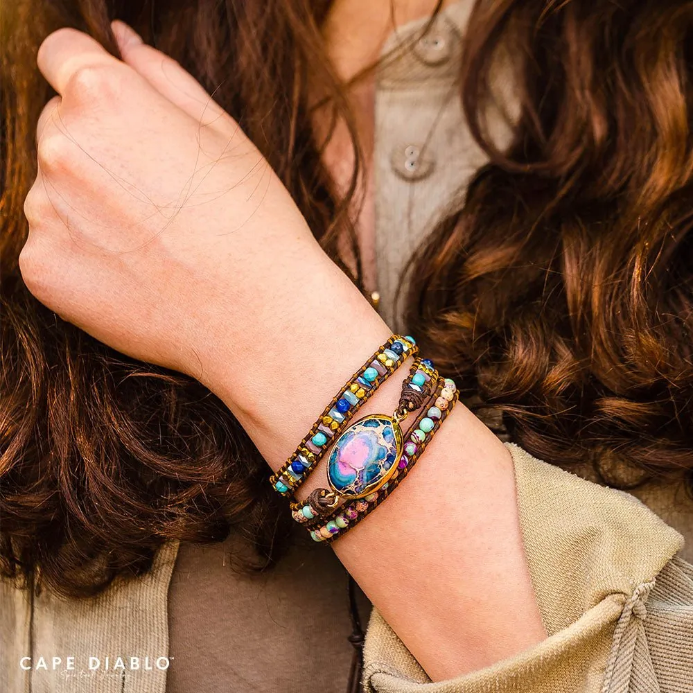 Intense Emperor Jasper Wrap Bracelet