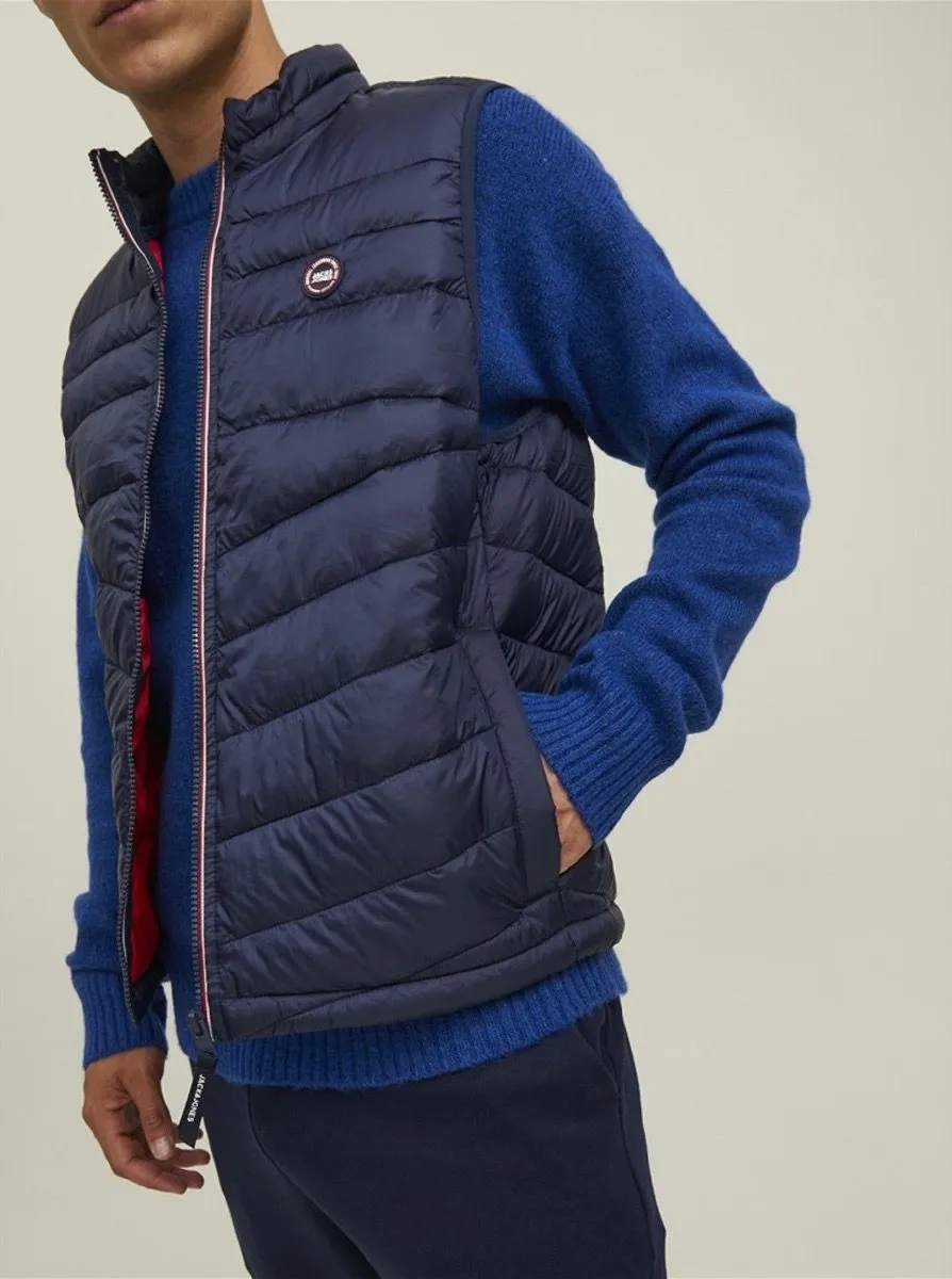 Jack & Jones Hero Puffer Bodywarmer Gilet Navy Blazer