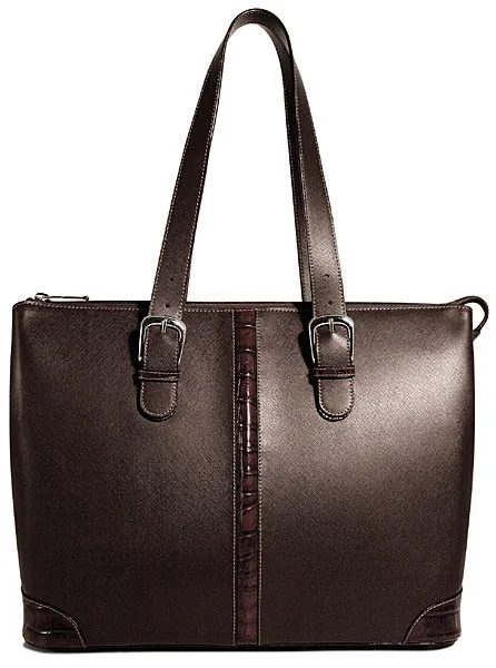 Jack Georges Prestige Madison Avenue Tote with Croco Trim 