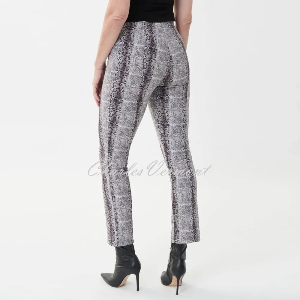 Joseph Ribkoff Snakeskin Print Trouser - Style 223172 (Beige / Black)