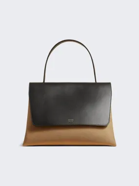 Khaite   The Large Lia Bag Black And Honey 