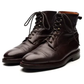 'Kingsley' Dark Brown Leather Cap Toe Boots UK 6