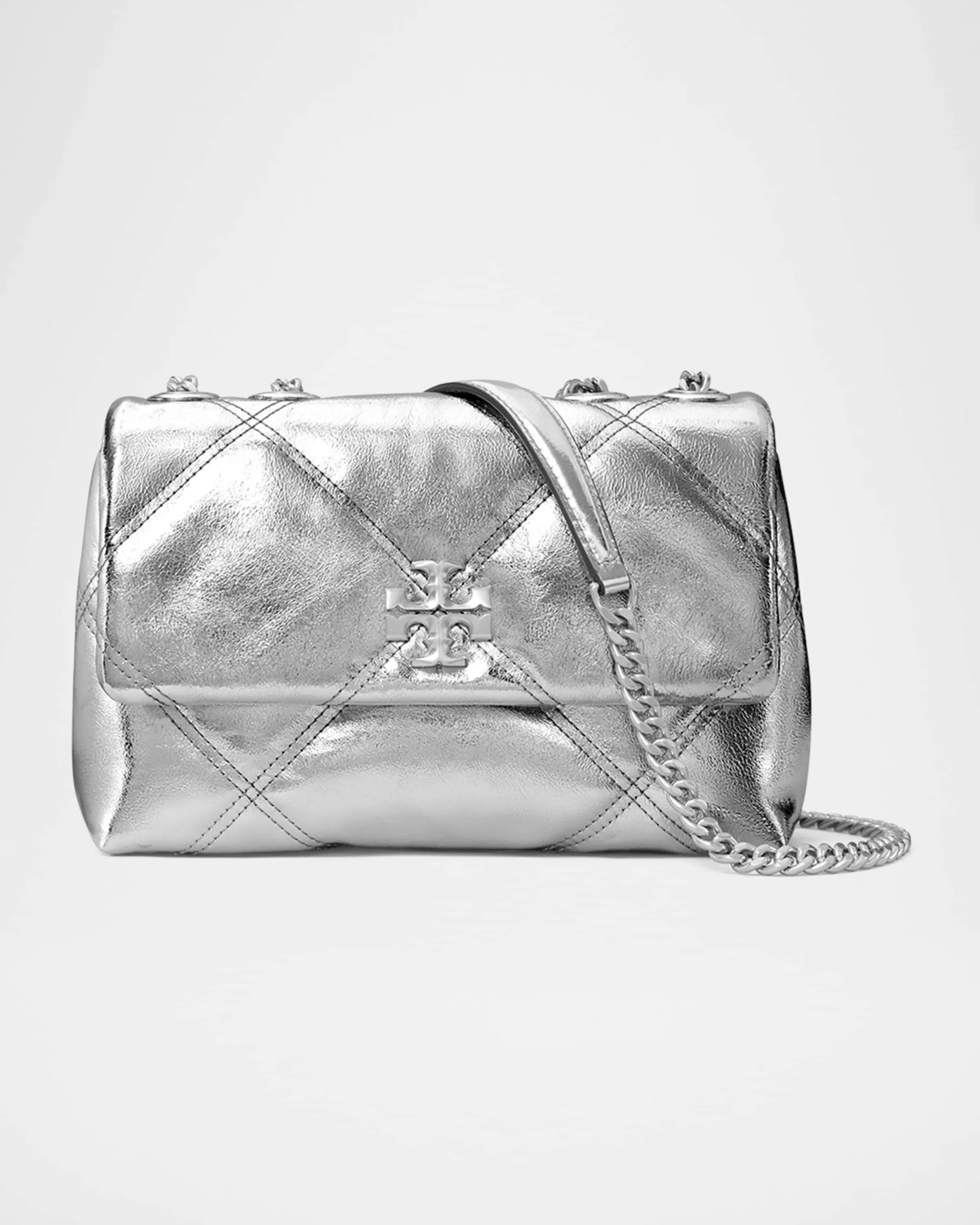 Kira Small Metallic Quilted Leather Convertible Crossbody Bag