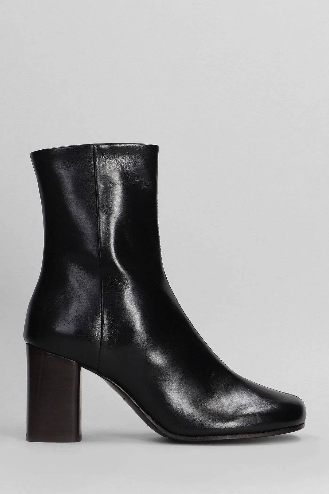 Lemaire Ankle Boots In Black Leather