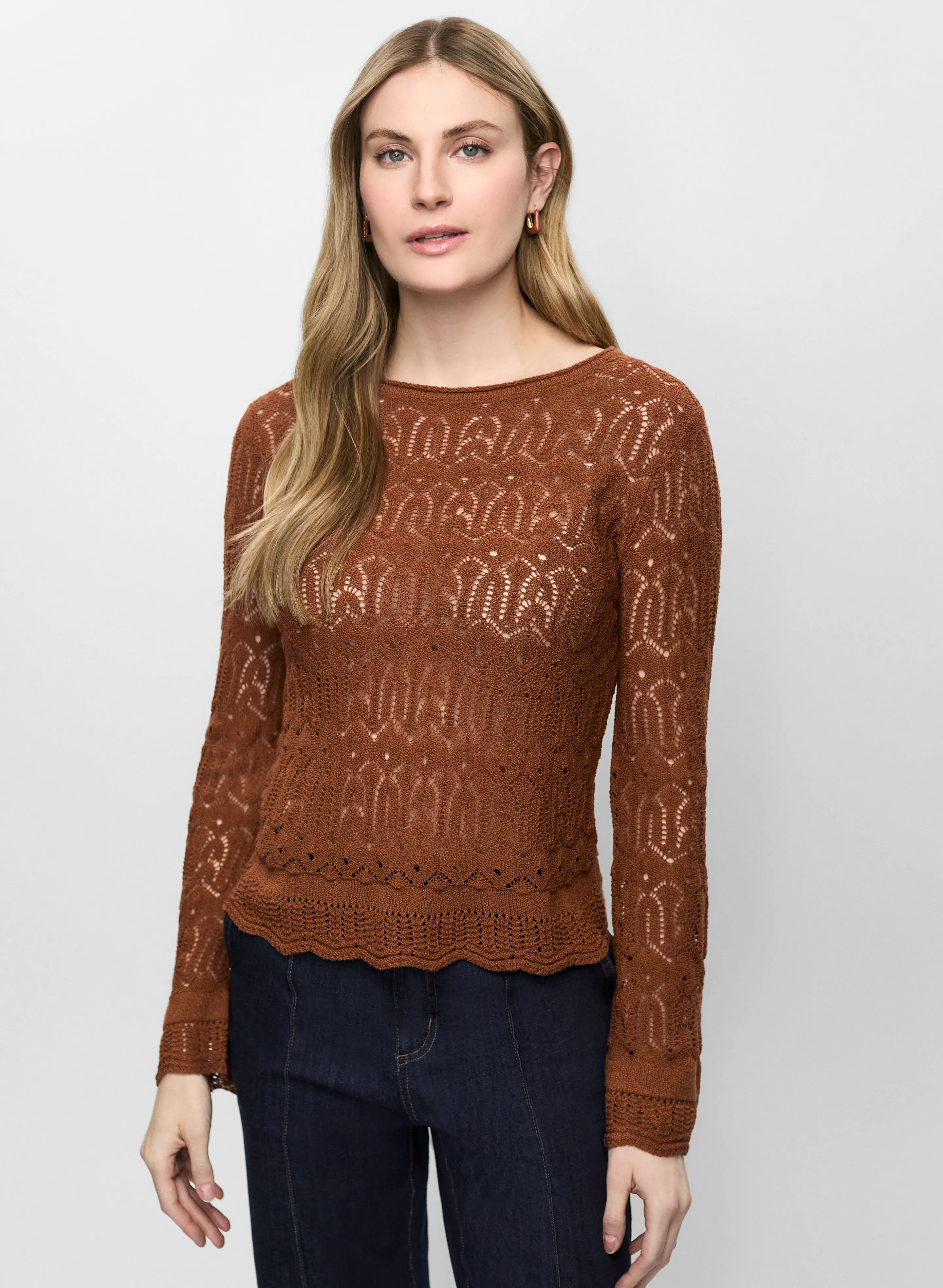 Lightweight Open-Knit Sweater