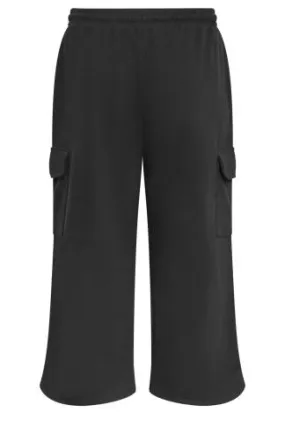 LIMITED COLLECTION Curve Black Wide Leg Cargo Joggers