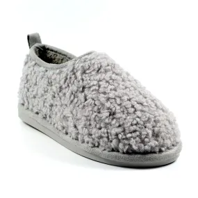 Lunar Lorella Teddy fleece Slipper Grey KLB035GRM