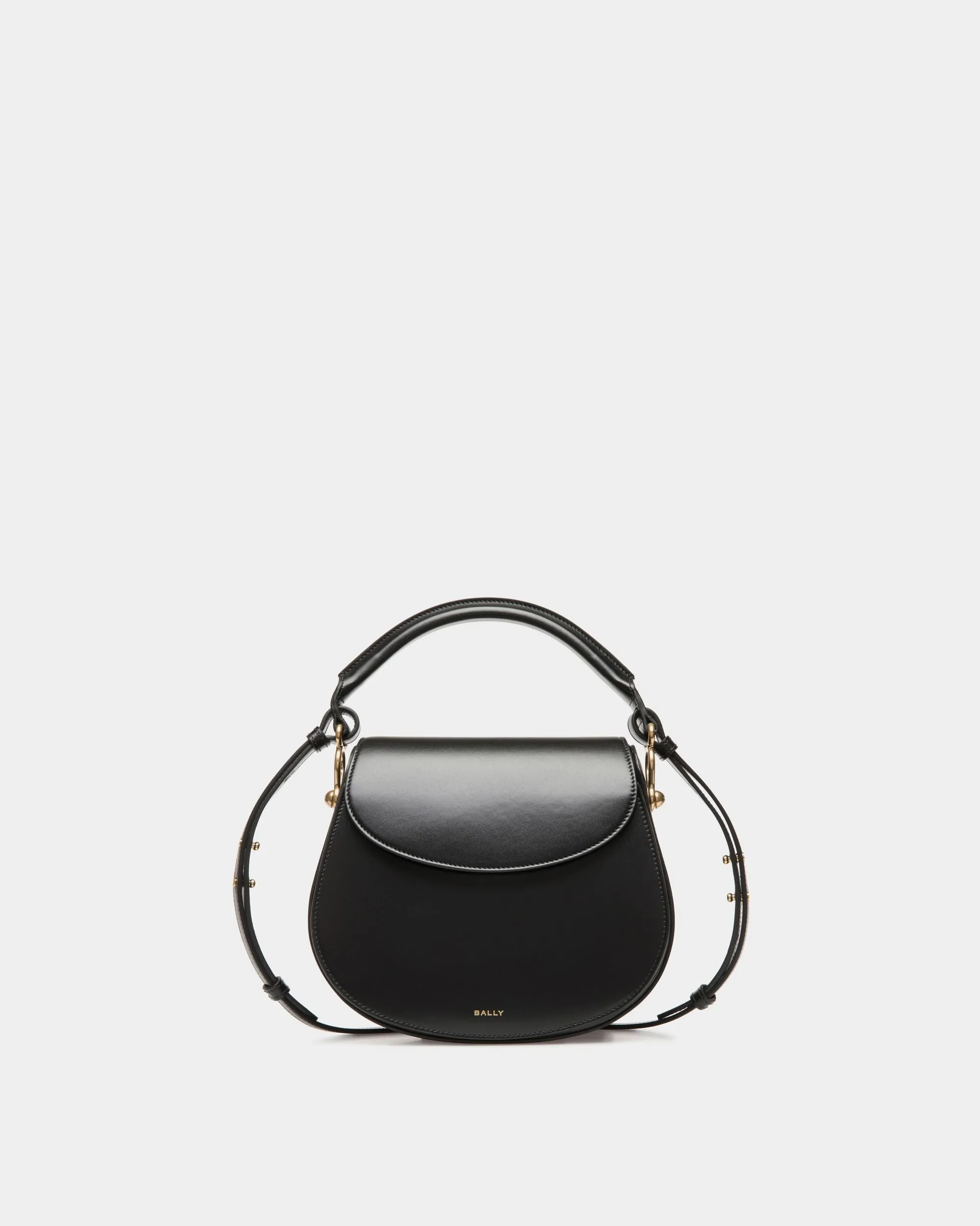 Lune Crossbody Bag In Black Leather 