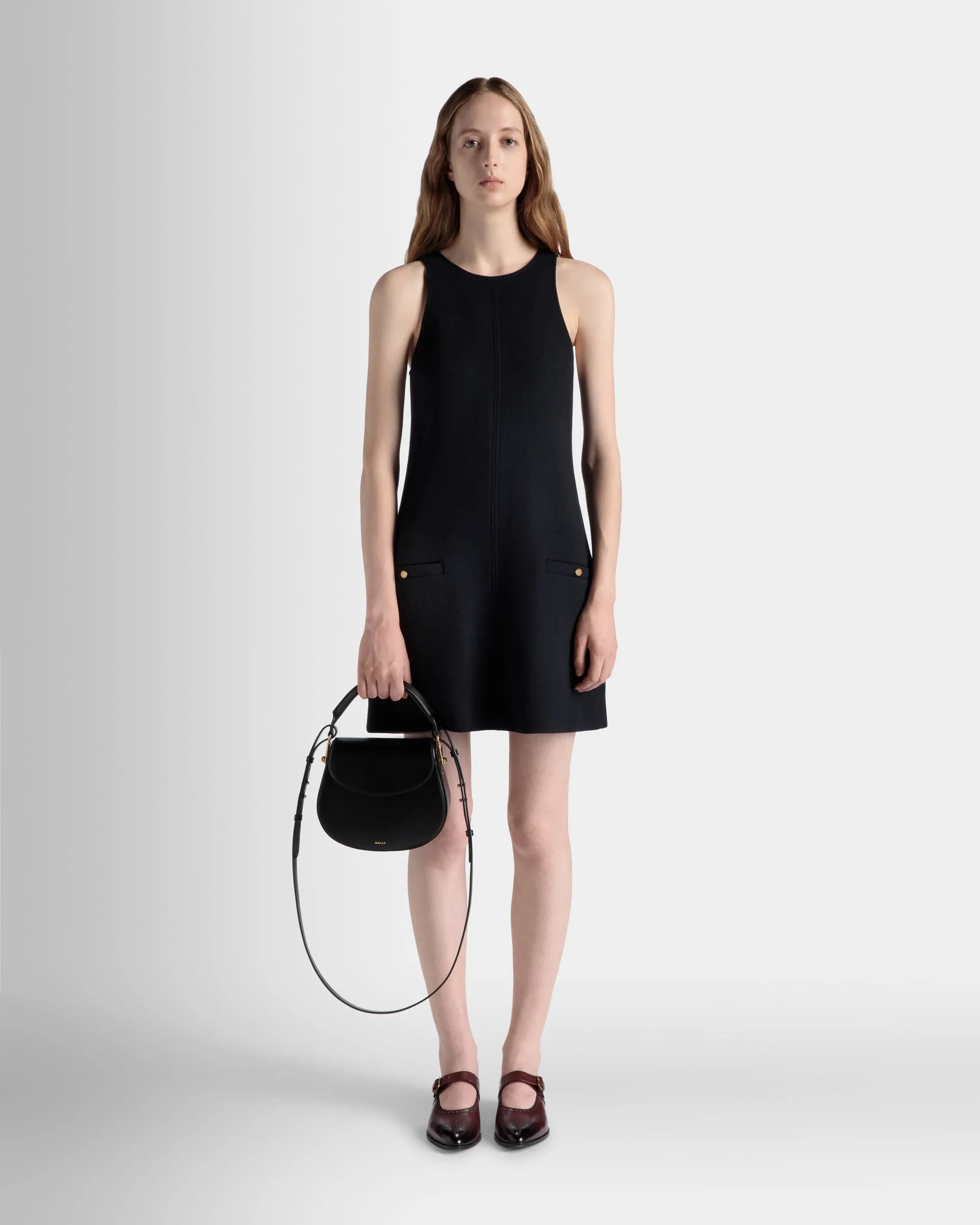 Lune Crossbody Bag In Black Leather 