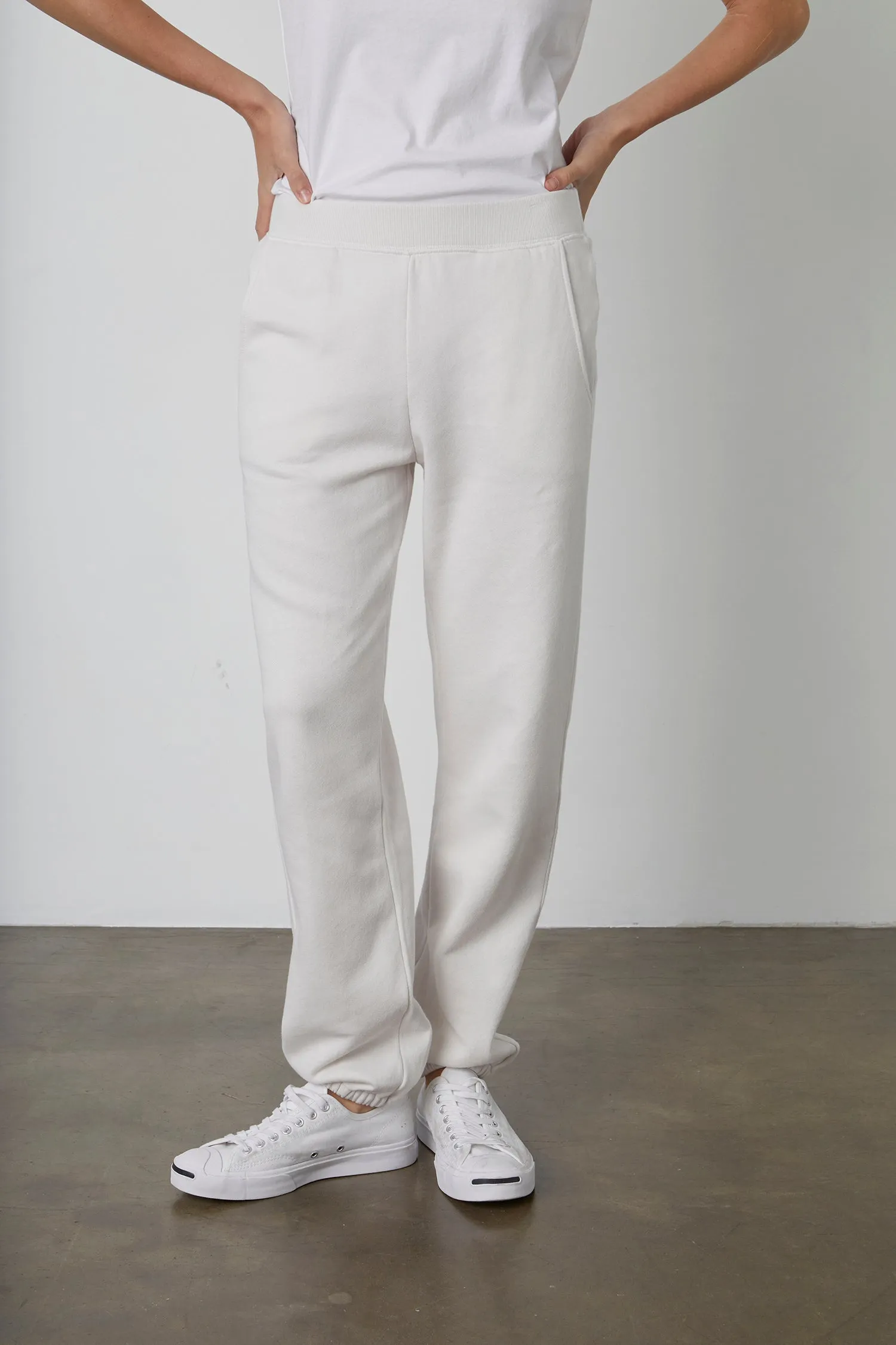 MEGAN FLEECE SWEATPANT IN COCONUT