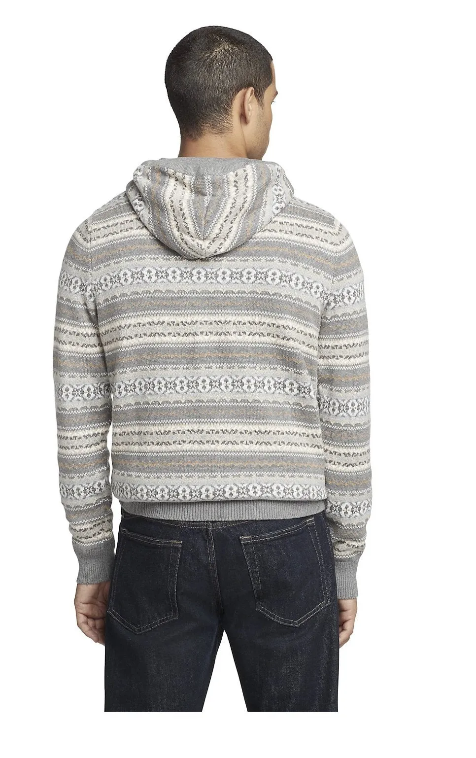 Mens IZOD Classic-Fit Fair Isle Hooded Sweater