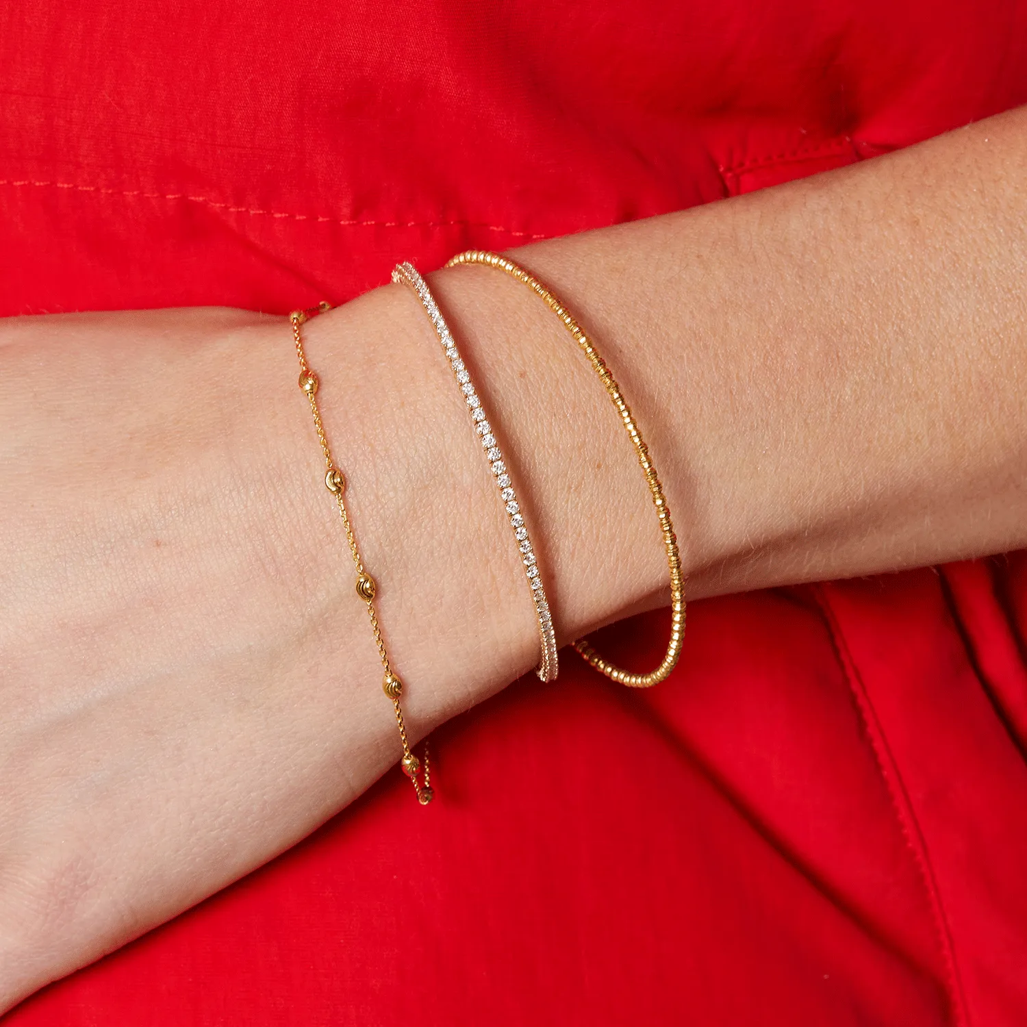 Mooncut Gold Wrap Around Bracelet