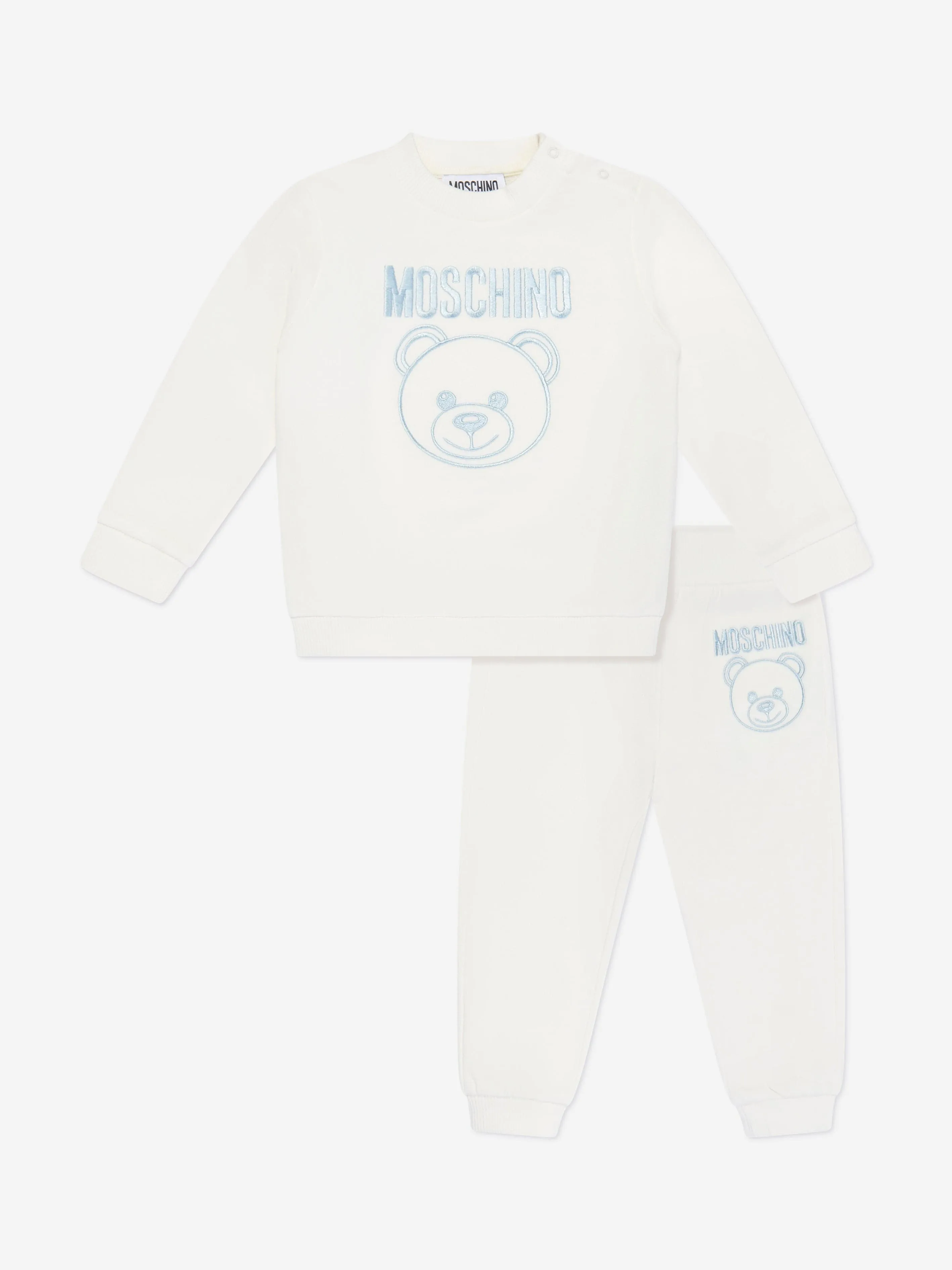 Moschino Baby Teddy Logo Tracksuit in Ivory