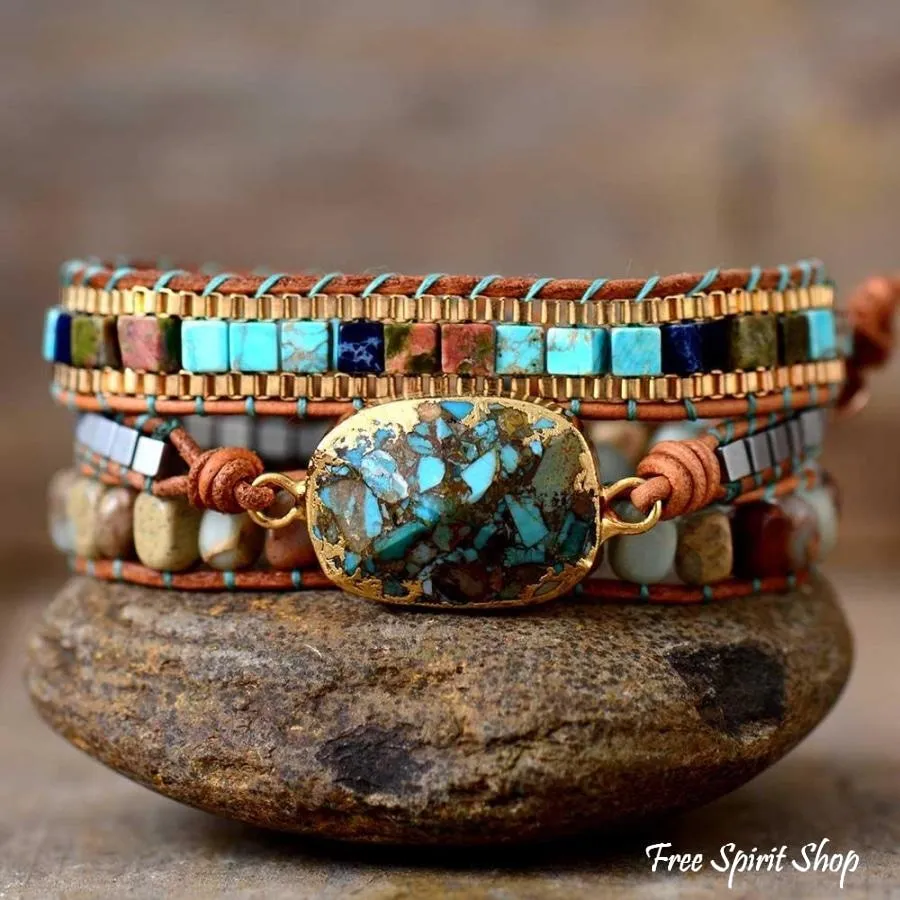 Natural Emperor Jasper Wrap Bracelet