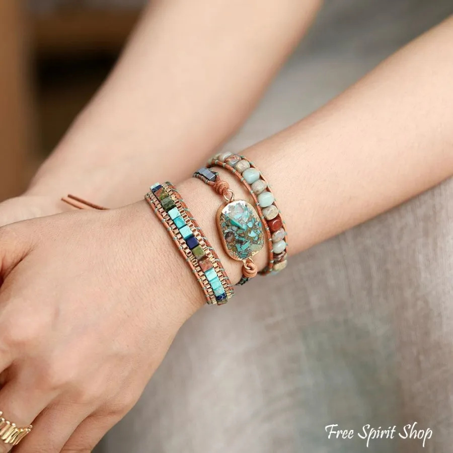 Natural Emperor Jasper Wrap Bracelet