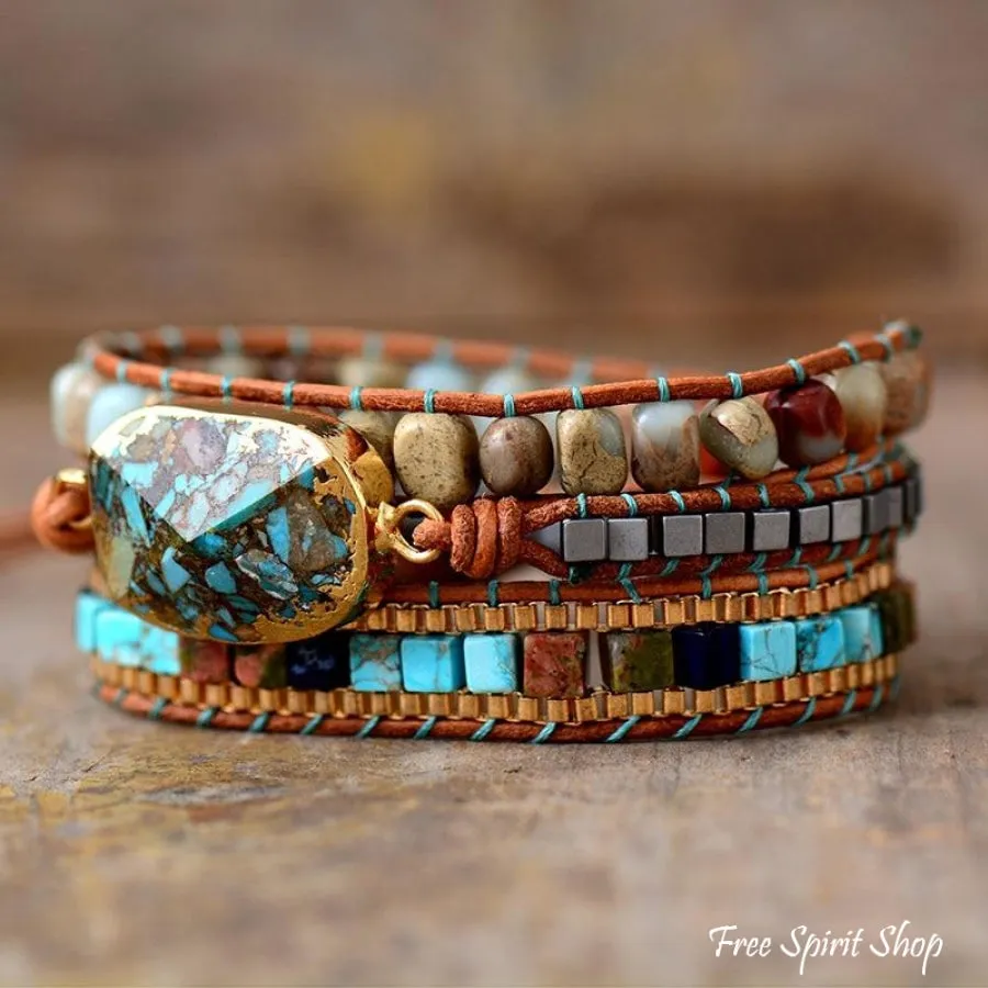 Natural Emperor Jasper Wrap Bracelet