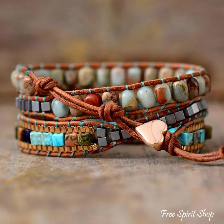 Natural Emperor Jasper Wrap Bracelet