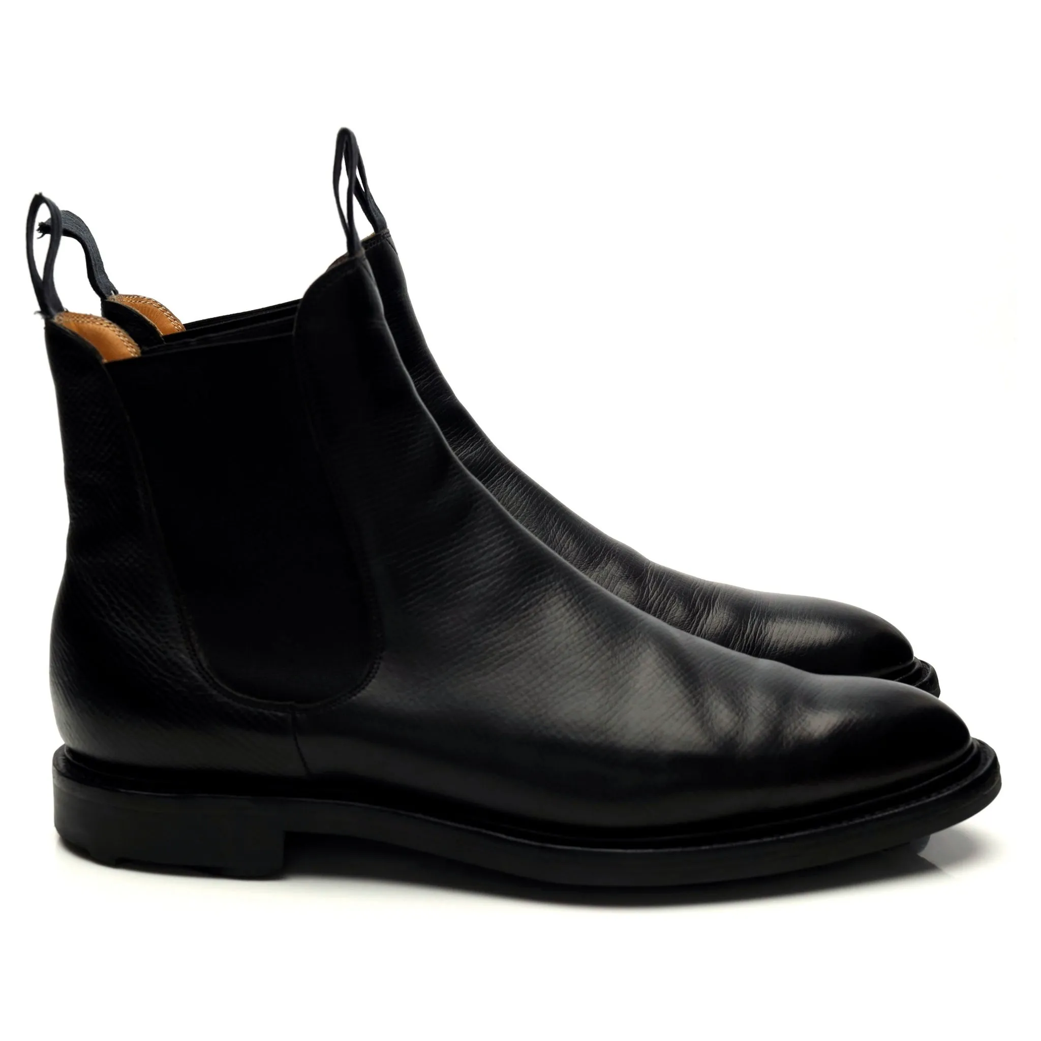 'Newmarket' Black Leather Chelsea Boots UK 8.5 E