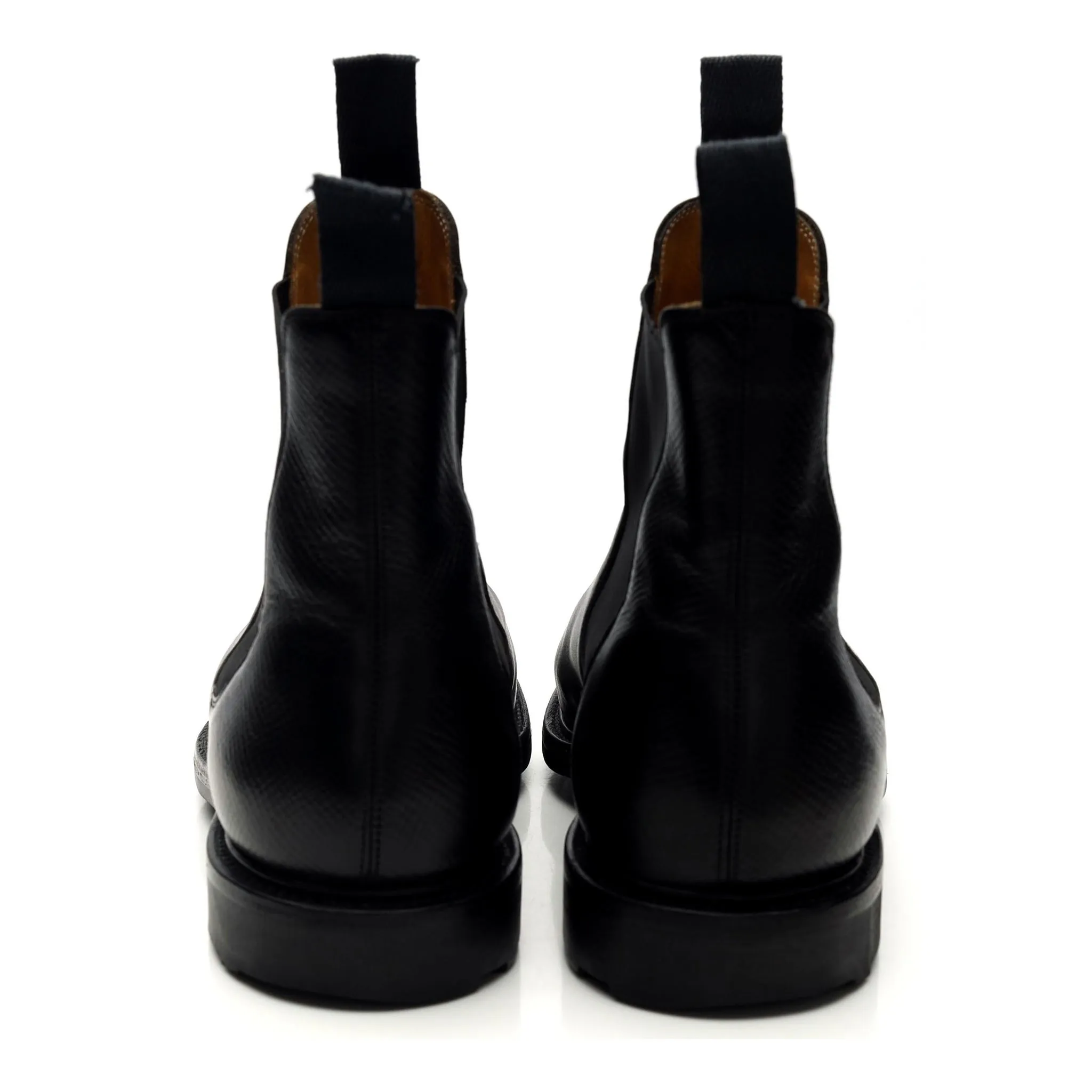 'Newmarket' Black Leather Chelsea Boots UK 8.5 E