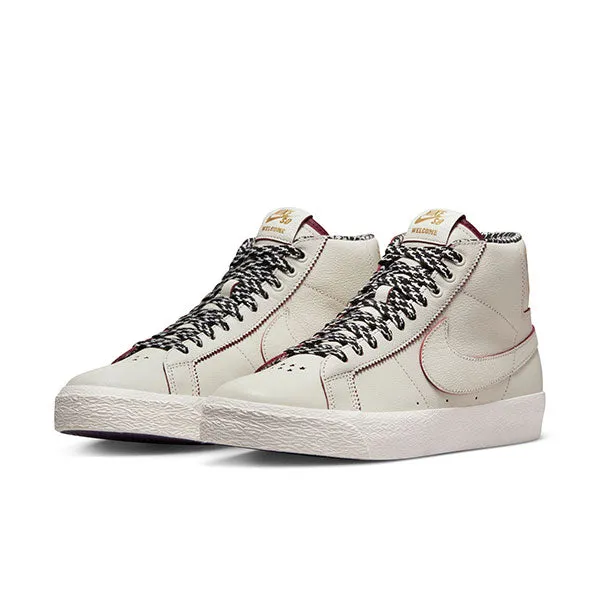 Nike SB Zoom Blazer Mid QS x Welcome Skateboarding Sail/Dark Beetroot/White