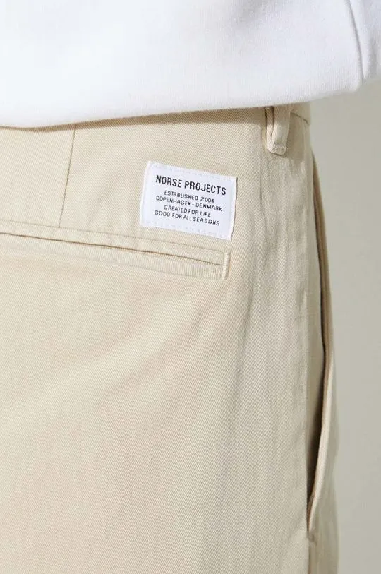 Norse Projects trousers Aros Regular Organic men's beige color N25.0368.2064