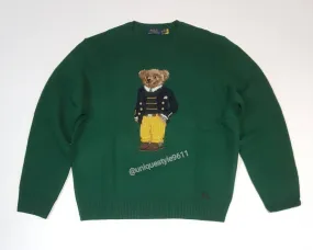 Nwt Polo Ralph Lauren Green Librarian Bear Sweater