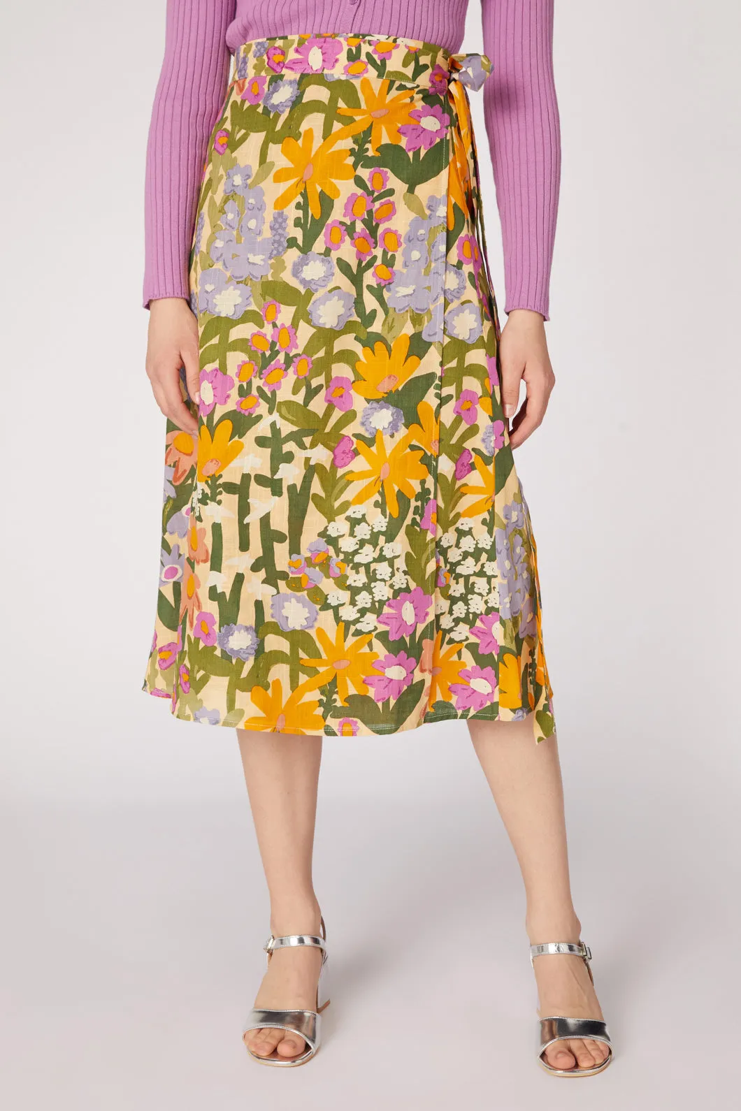 Painted Garden Wrap Skirt