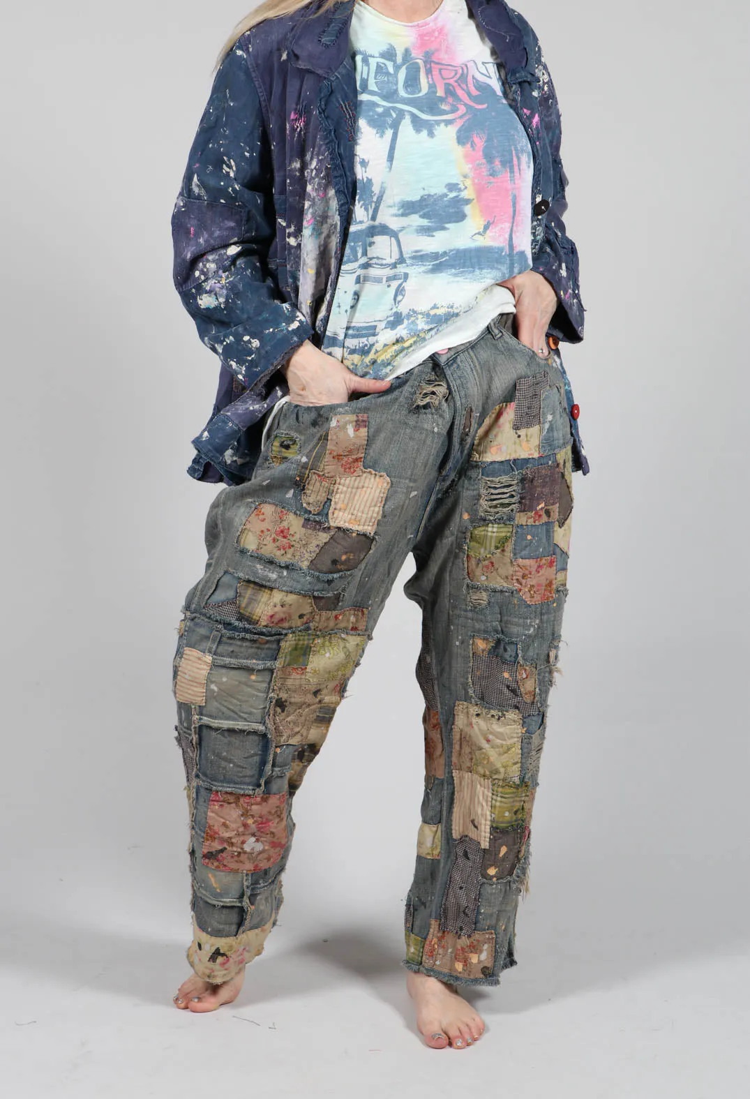 Patchwork Crossroads Denims in Washed Indigo