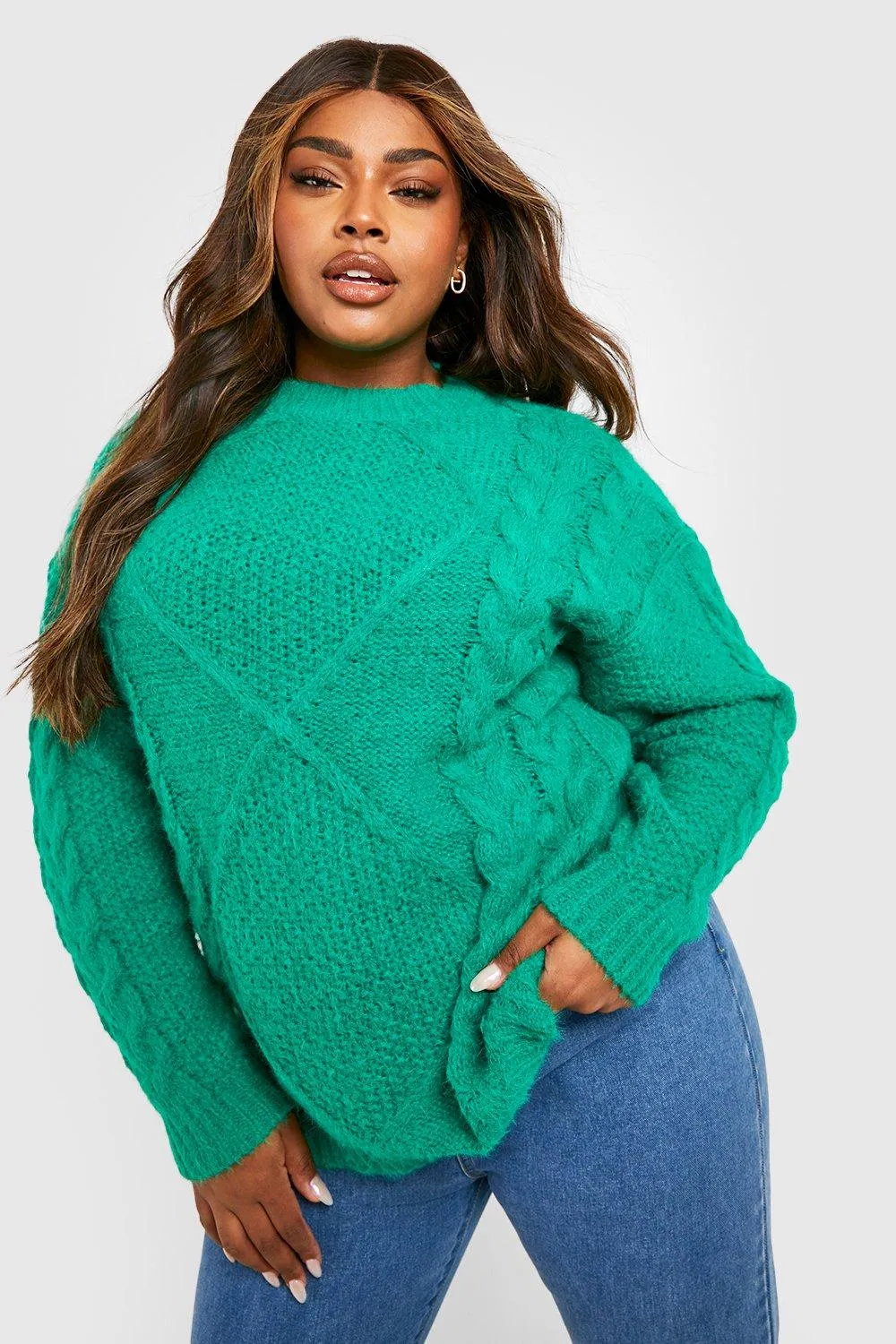 Plus Chunky Cable Knit Sweater