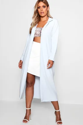 Plus Crepe Longline Duster Coat