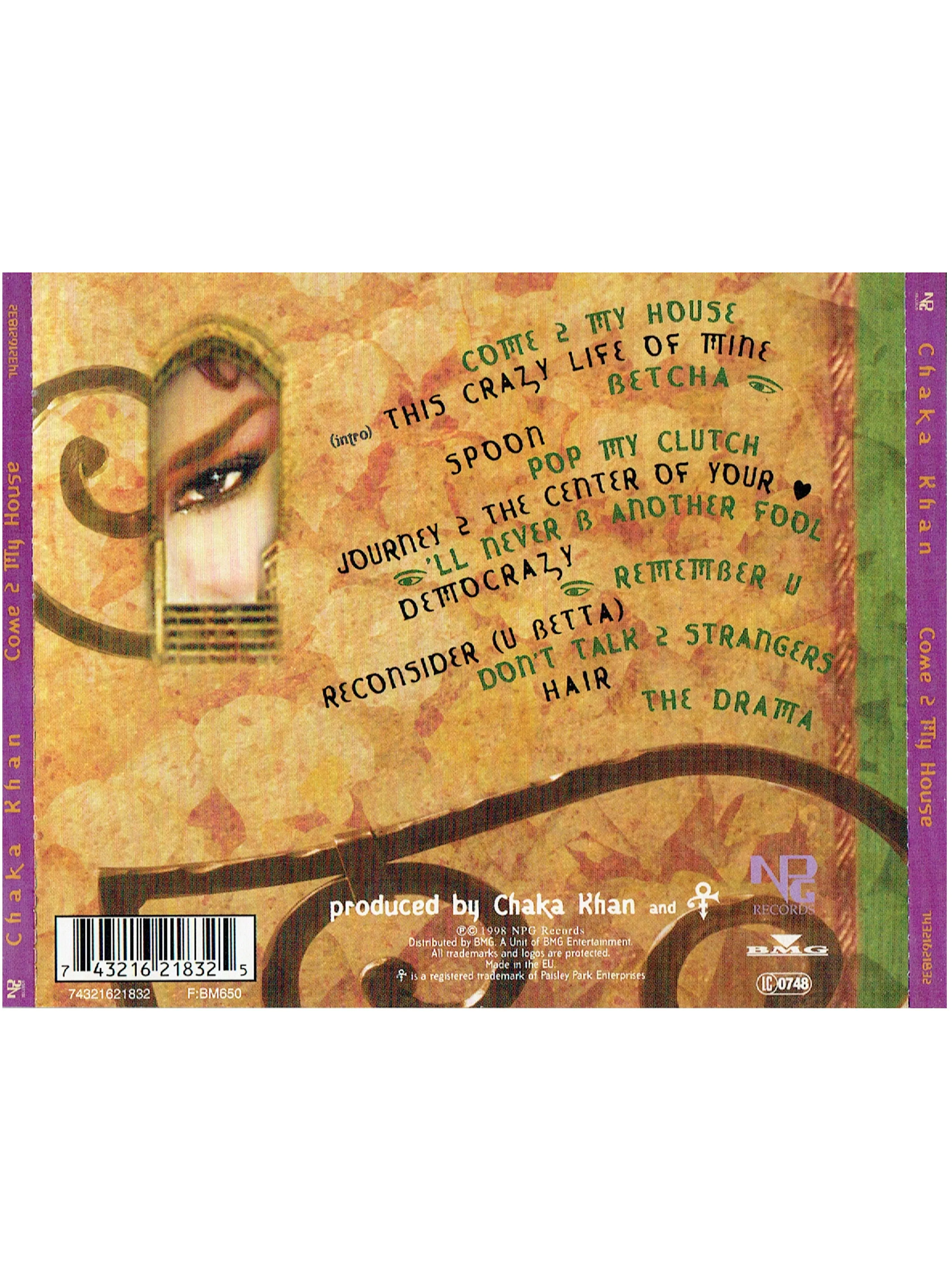 Prince – Chaka Khan Come 2 My House CD Album US Preloved :1998