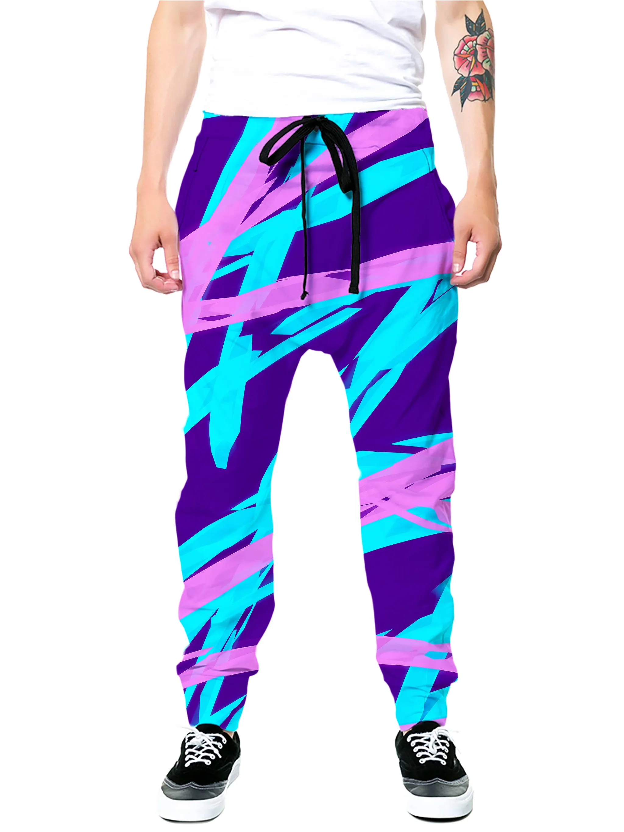 Purple and Blue Rave Abstract T-Shirt and Joggers Combo