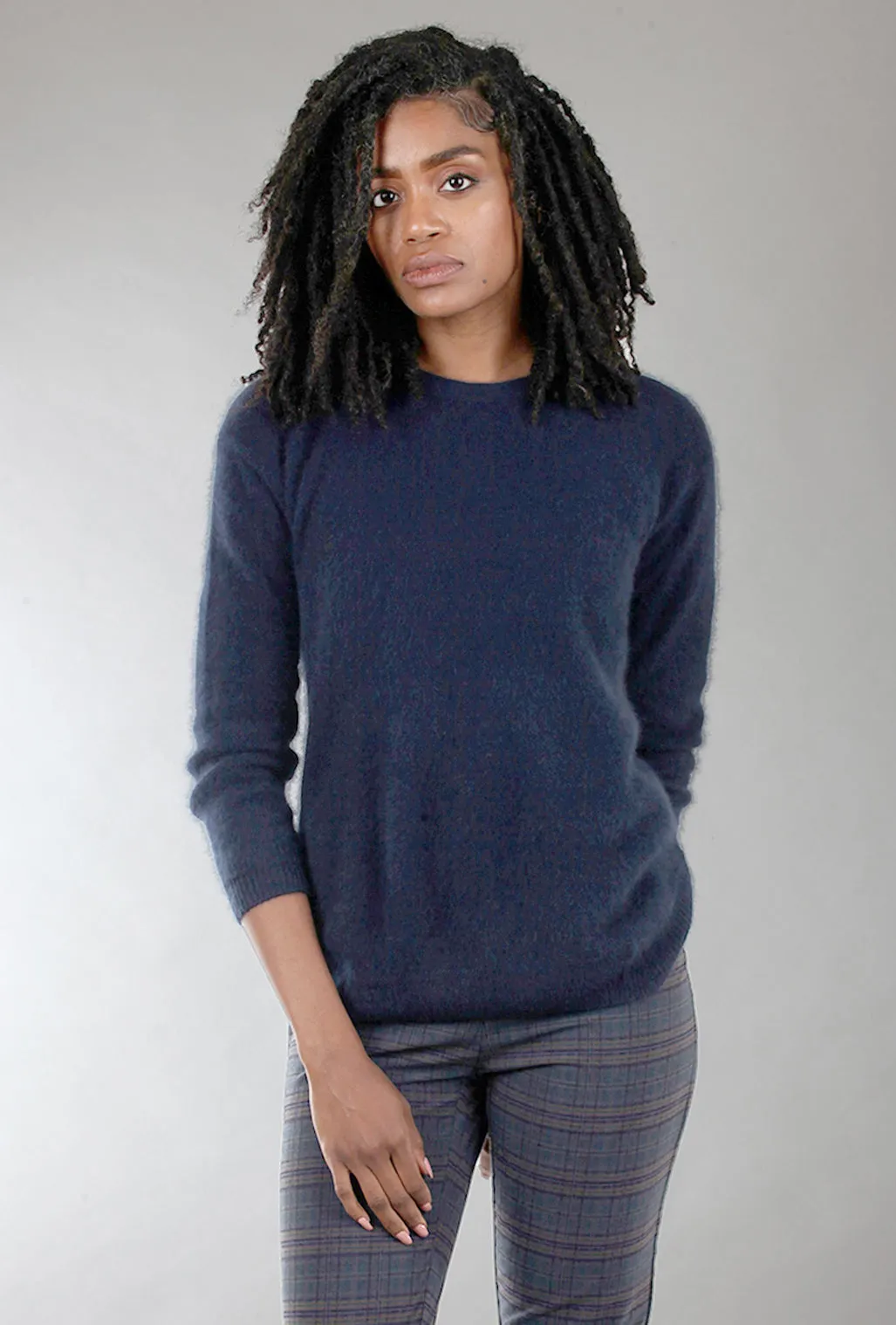 Raccoon Crew Sweater, Navy