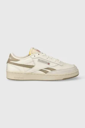 Reebok leather sneakers Club C Revenge beige color