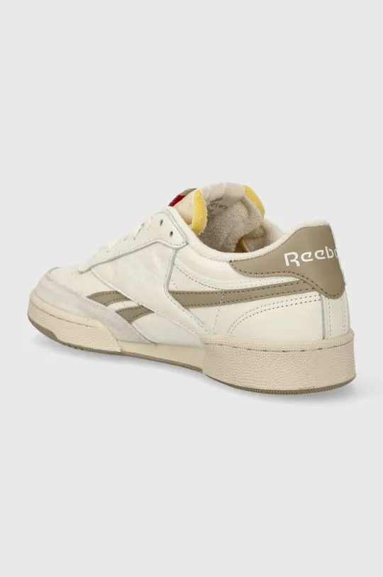 Reebok leather sneakers Club C Revenge beige color