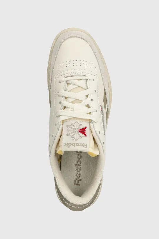 Reebok leather sneakers Club C Revenge beige color