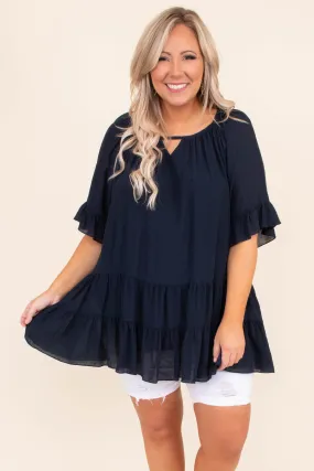 Right Next Door Tunic, Navy