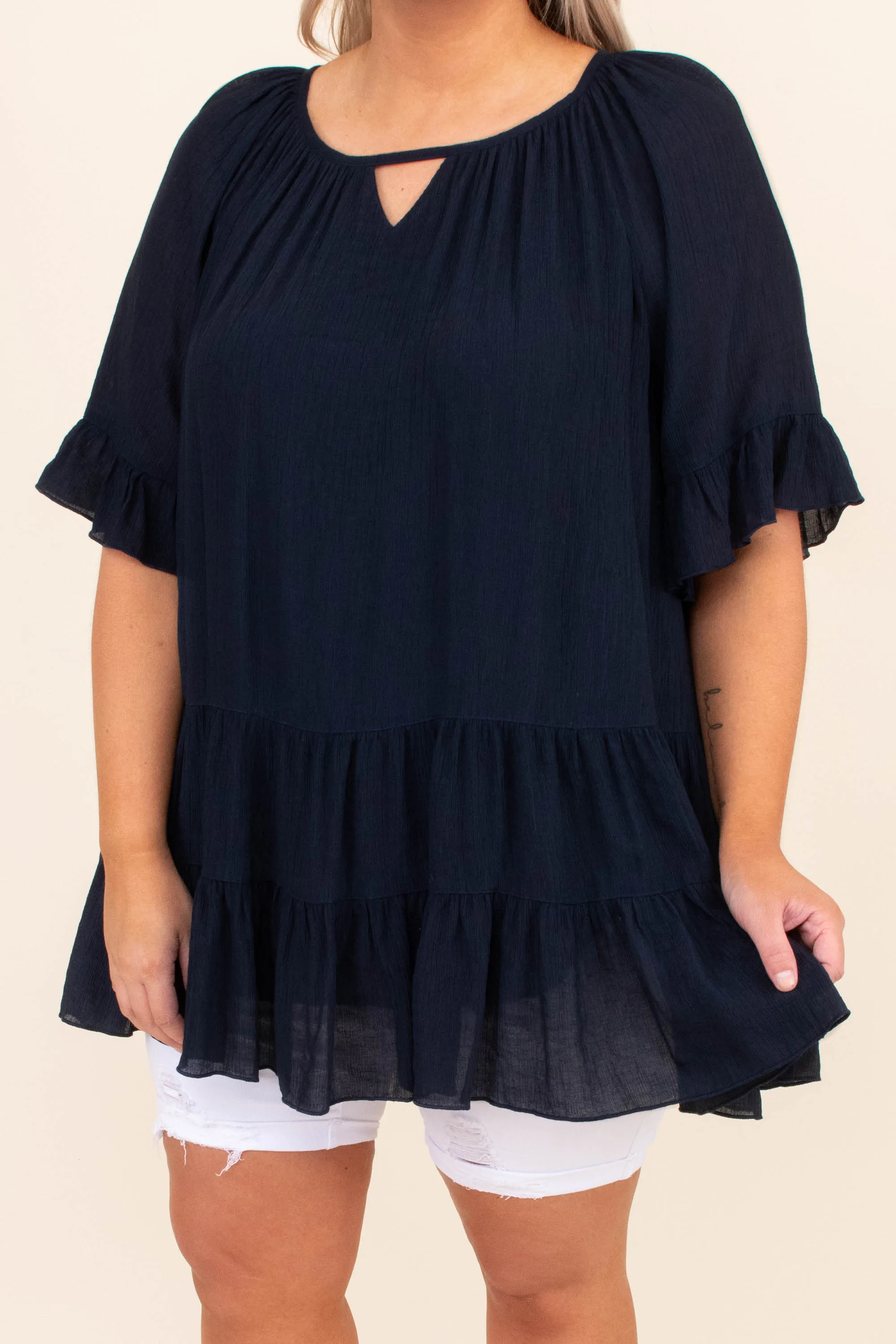 Right Next Door Tunic, Navy