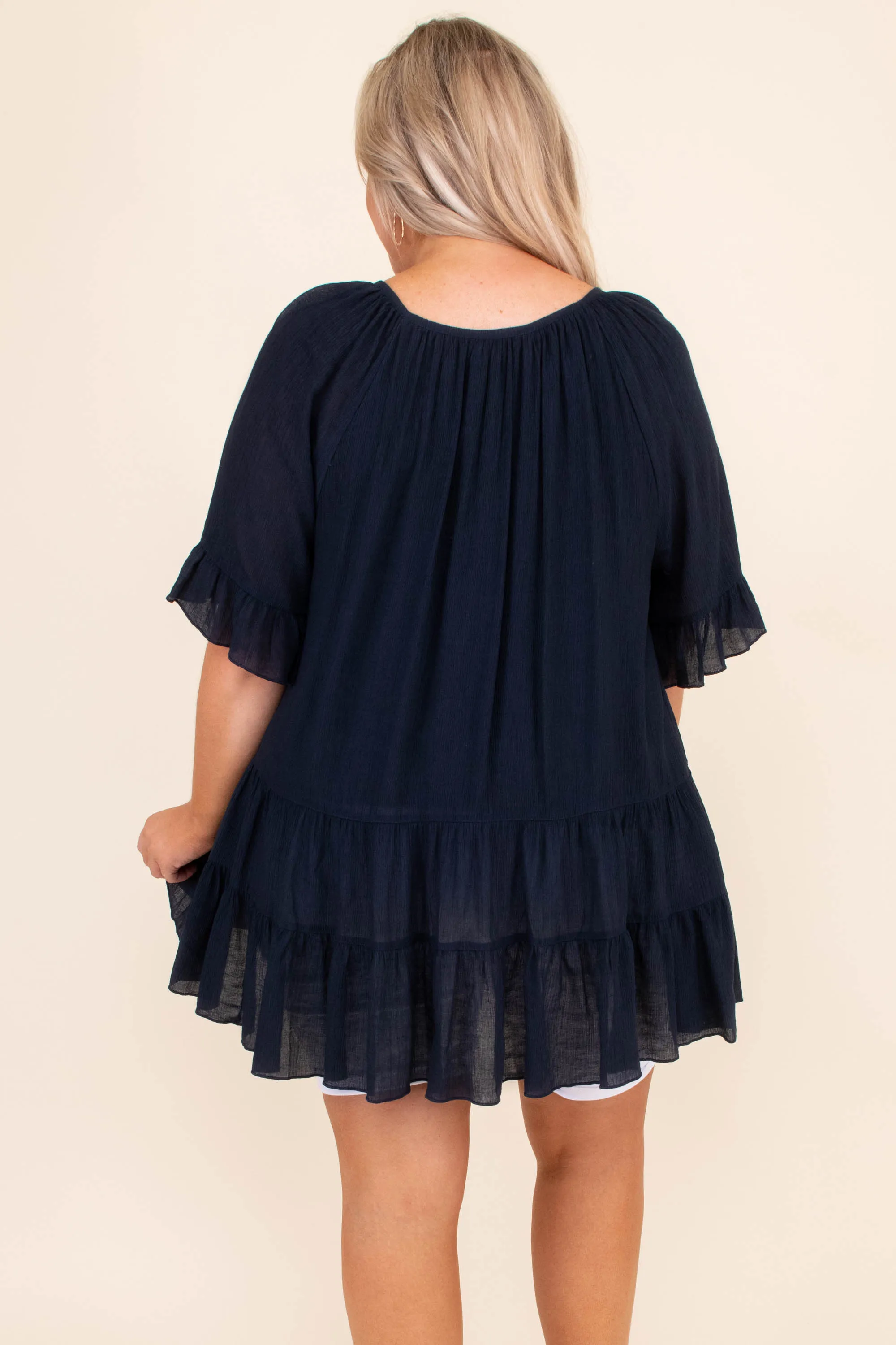 Right Next Door Tunic, Navy