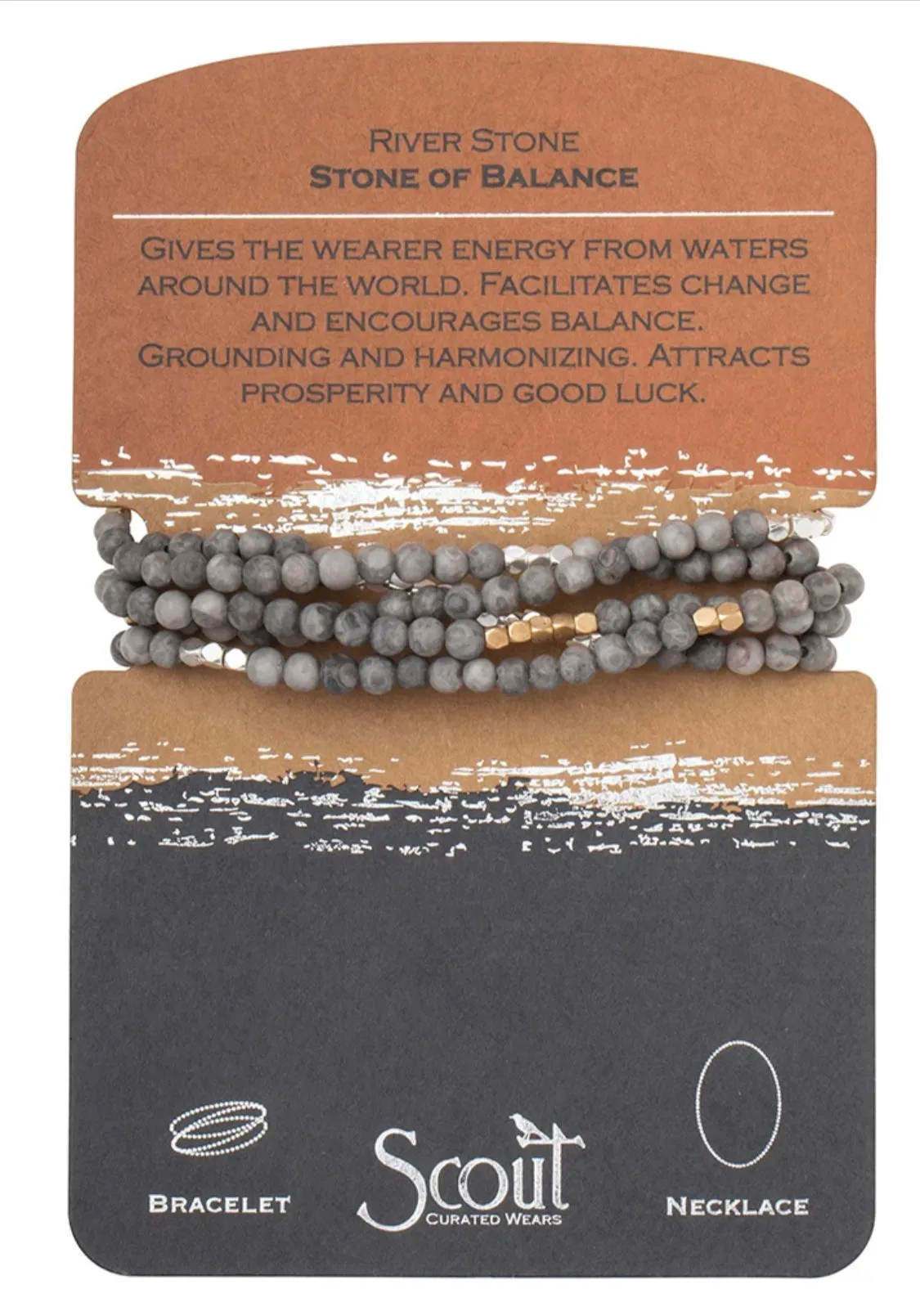 River Stone Wrap Bracelet/Necklace